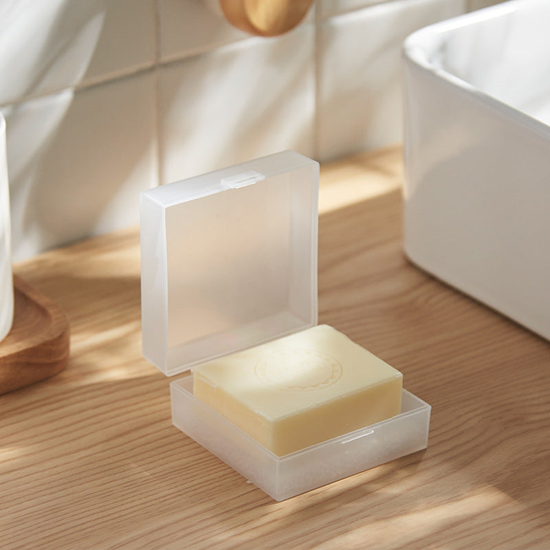 Travel Soap Case, Leak Proof Travel Soap Container, Silicone Soap Box with Drainage Layer