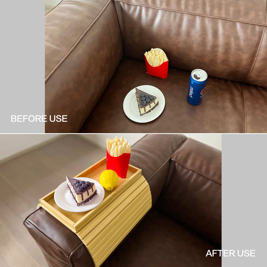 Bamboo Sofa Arm Table (Grey)