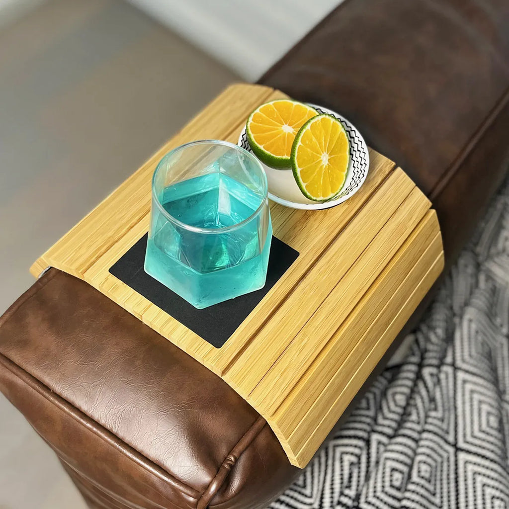 Mini Bamboo Couch Arm Table (Natural)
