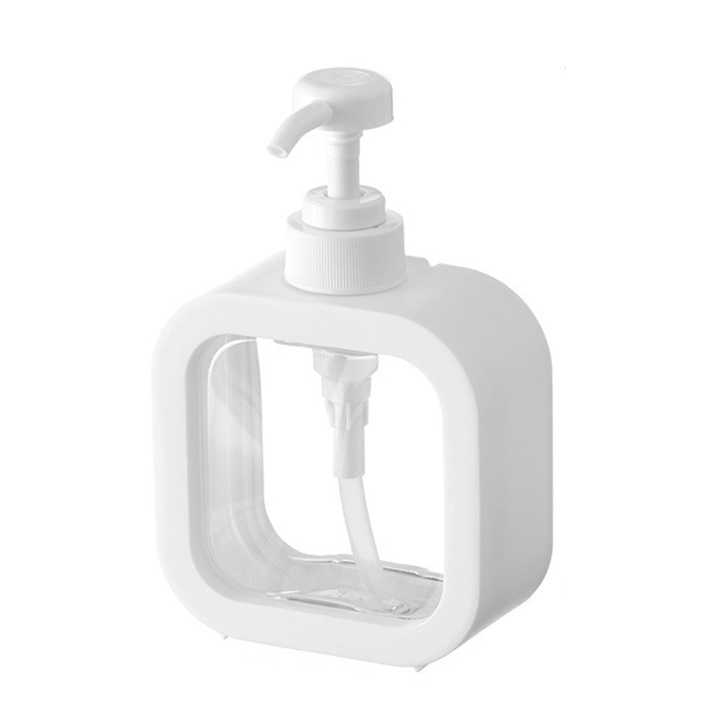 Clear Plastic Pump Bottle Dispenser, Refillable Empty Bottle Container with Pump for Essential Oil Soap Lotion Shampoo, 2 Pcs