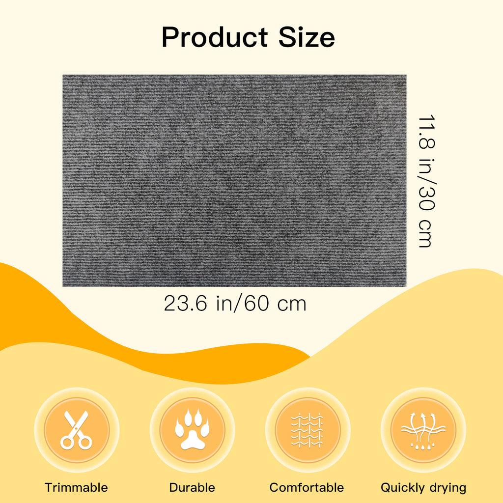 Chronotail Cat Scratching Mat, 23.6"x 11.8"(5 Pack) (Grey)