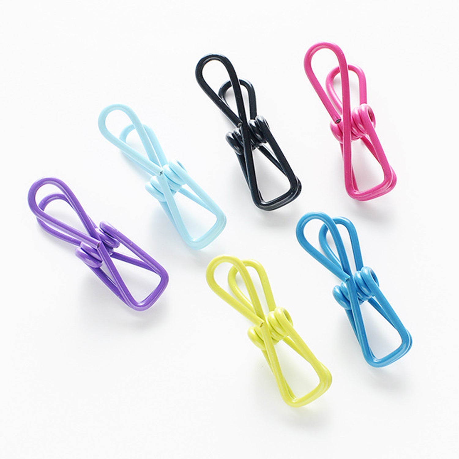 30 Pcs 2 Inch 10 Different Random Colors Chip Clips, PVC Coating High Elasticity Strength Clothes Pins, Food Clips and Bag Clips