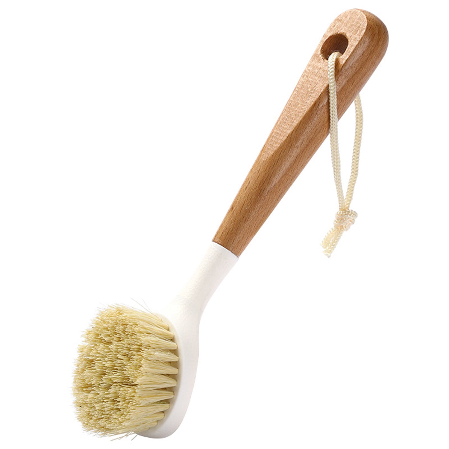 Dish Brush Set with Bamboo Handle, Kitchen Brushes for Cleaning Pot, Sink and Stove, Skillet Scrubber with Tough Bristles
