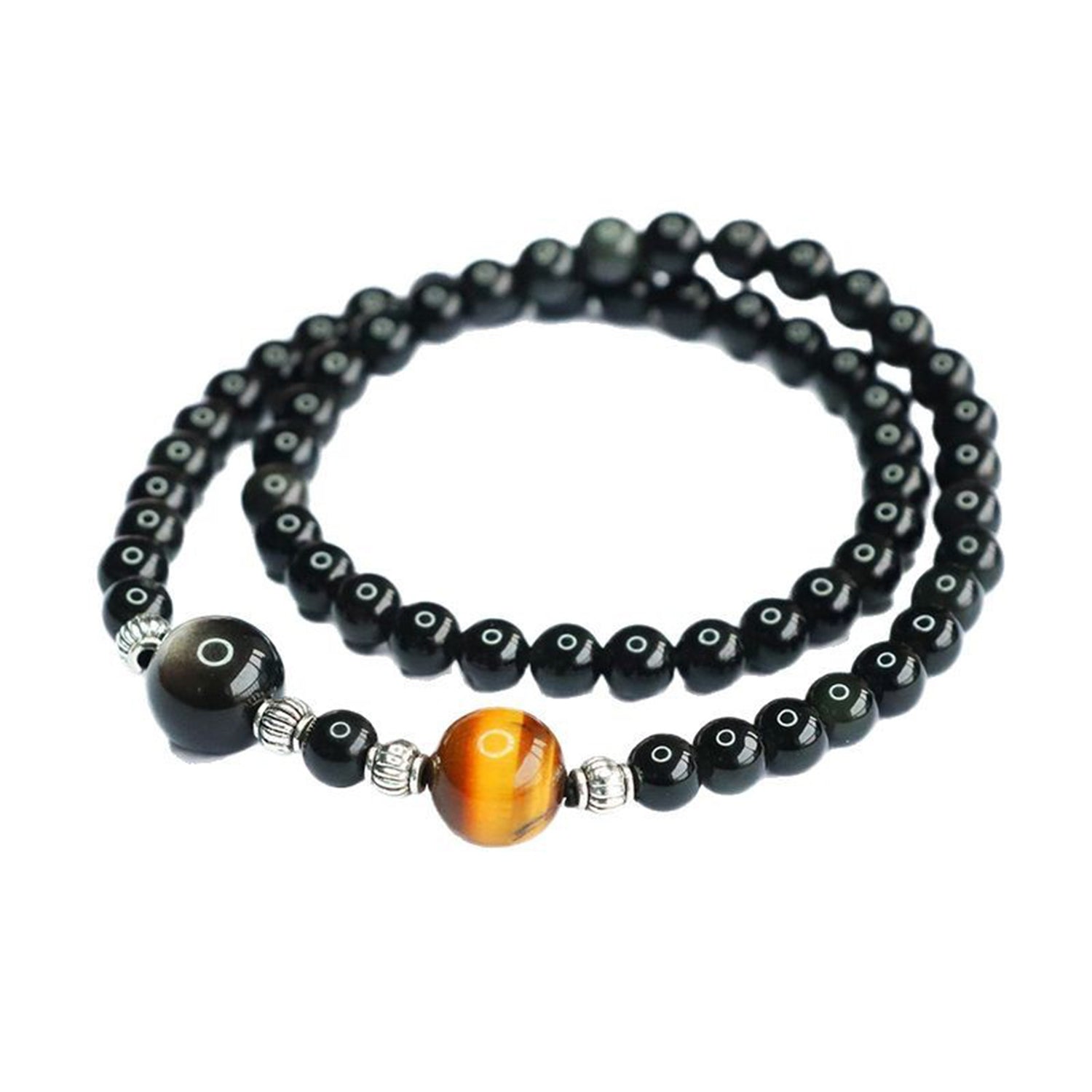 Bracelets for Men & Women - Handmade Stretchy Beaded Feng Shui Jewelry, Natural Stone Protection Gift Set