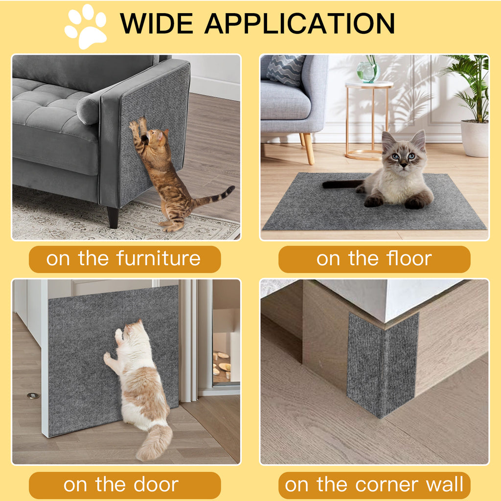 Chronotail Cat Scratching Mat, 23.6"x 11.8"(5 Pack) (Grey)