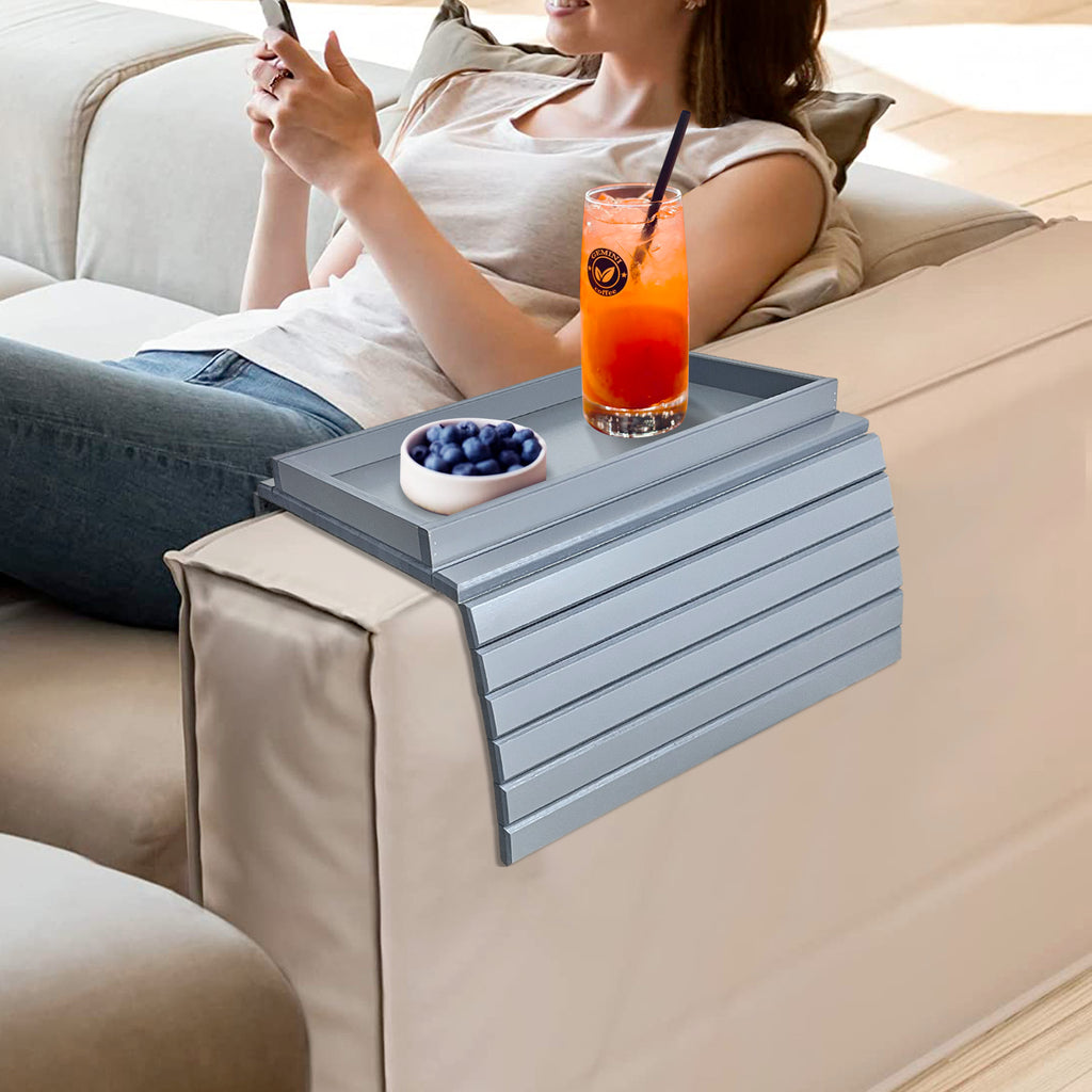 Bamboo Sofa Arm Table (Grey)