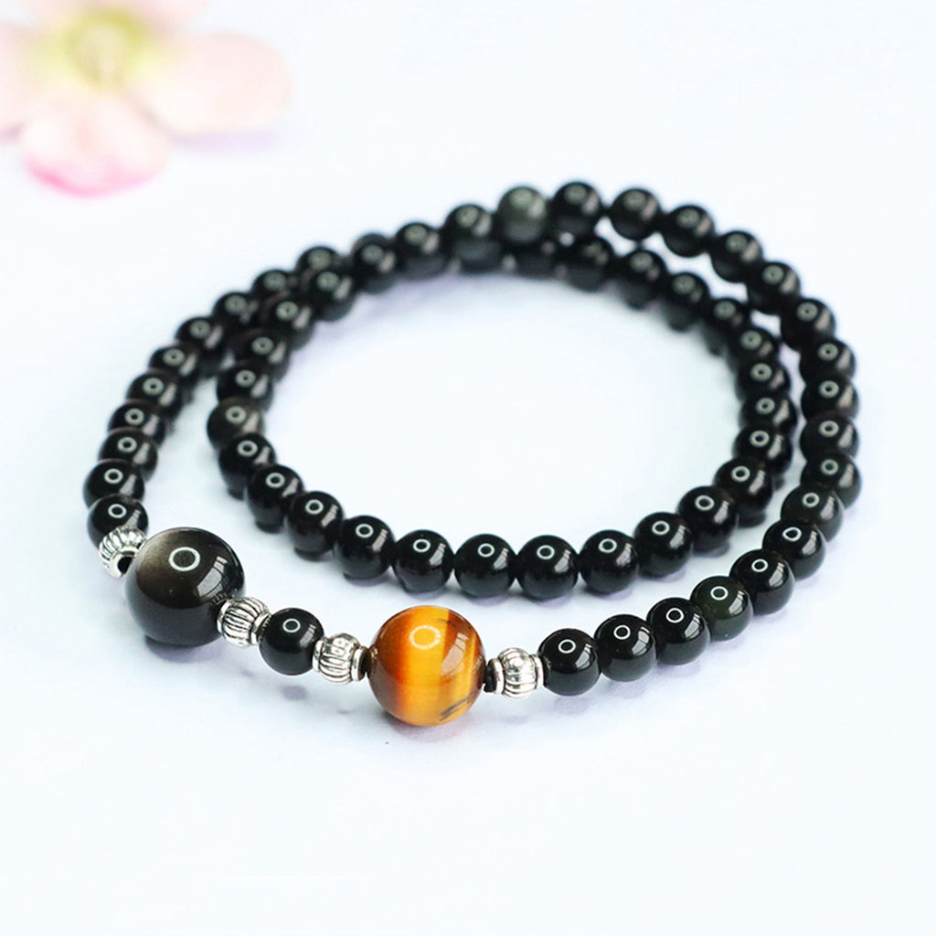 Bracelets for Men & Women - Handmade Stretchy Beaded Feng Shui Jewelry, Natural Stone Protection Gift Set
