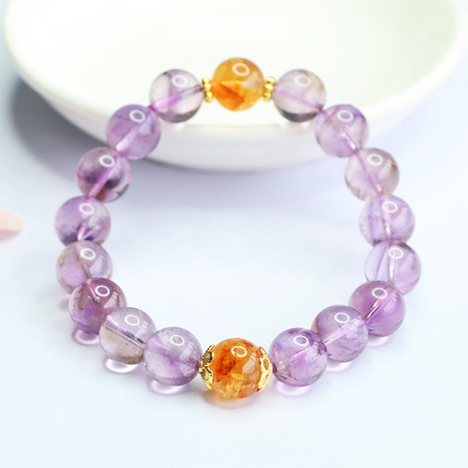 Bracelets for Men & Women - Handmade Stretchy Beaded Feng Shui Jewelry, Natural Stone Protection Gift Set