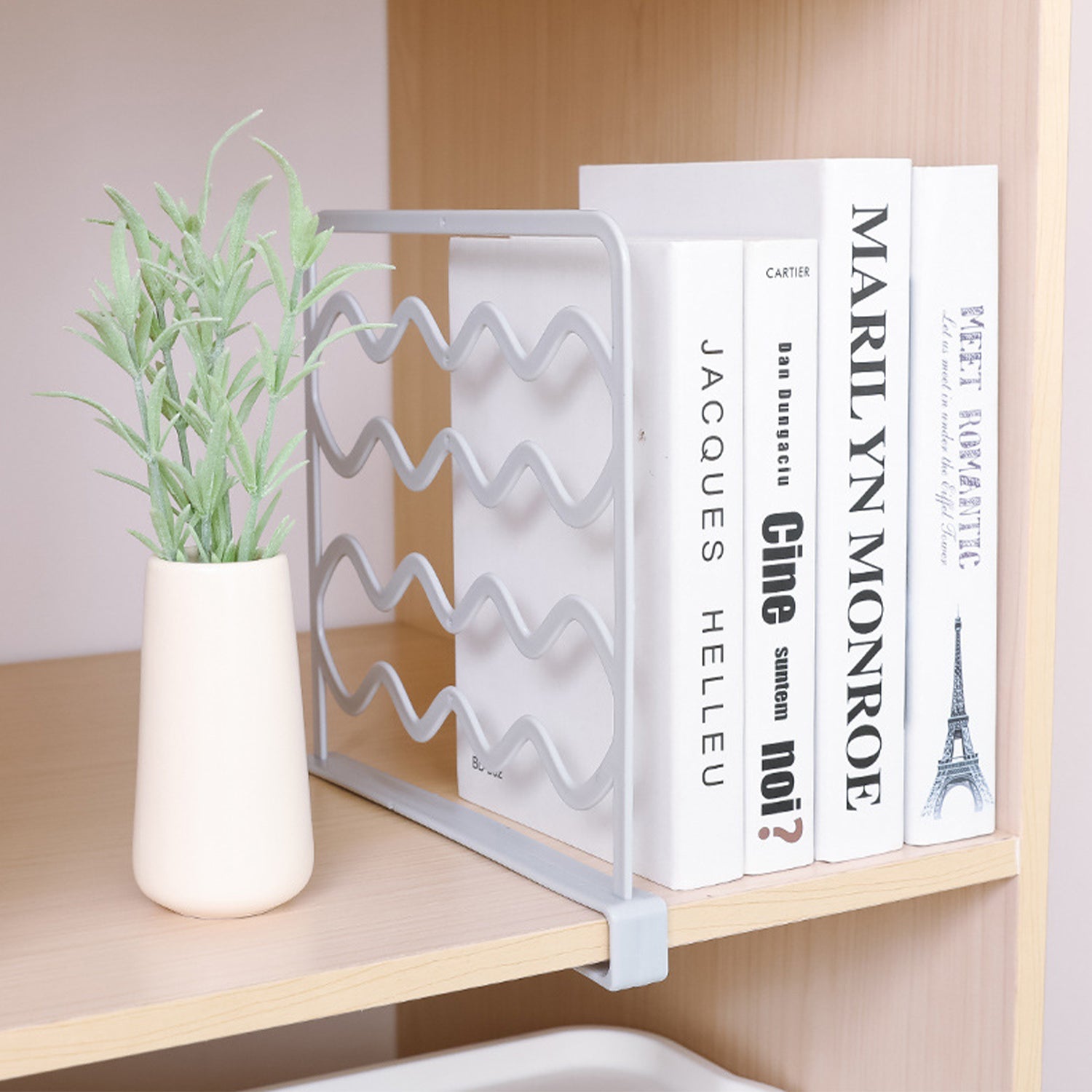 Shelf Divider for Closet Organization - Clear Dividers for Wood Shelves, Purse and Sweater Organizer,Ideal for Cabinets and Bedroom Clothes Separation