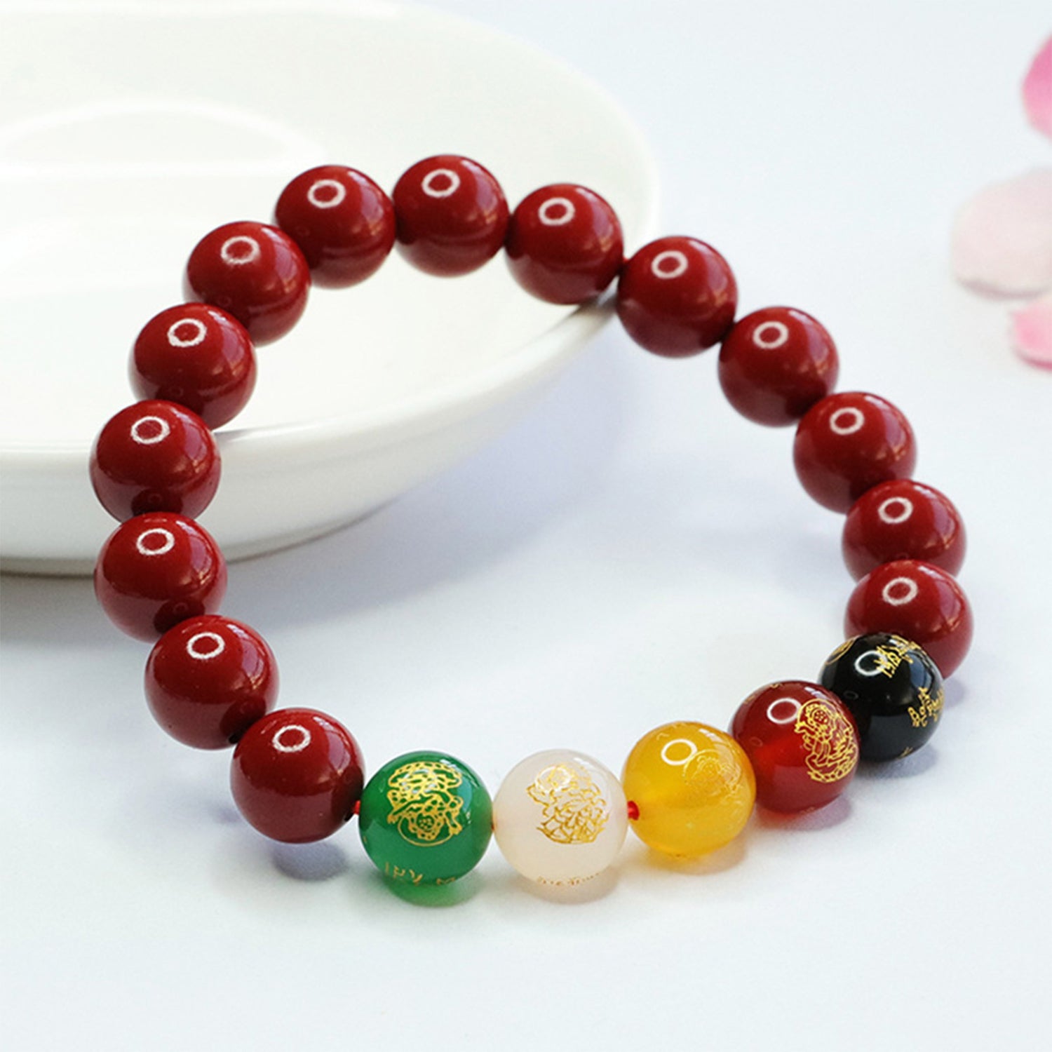 Bracelets for Men & Women - Handmade Stretchy Beaded Feng Shui Jewelry, Natural Stone Protection Gift Set