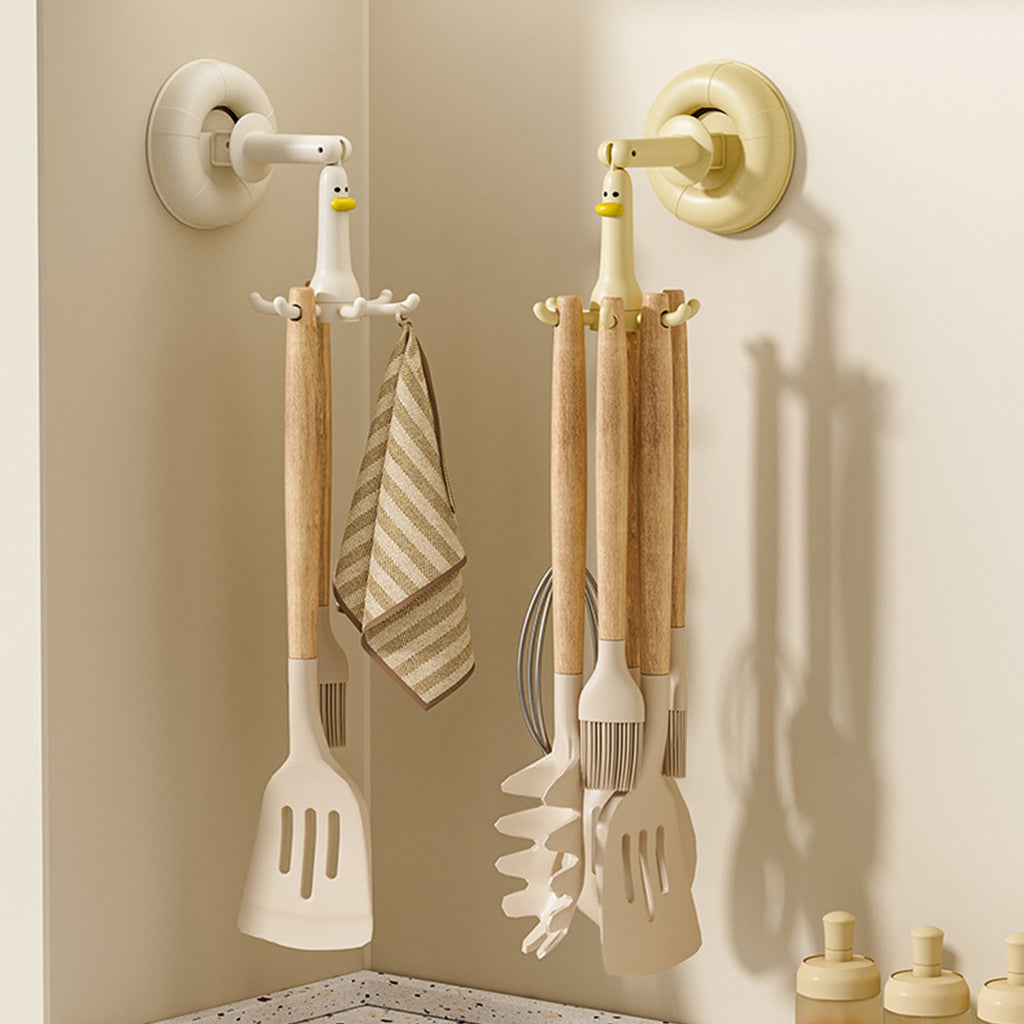 Suction Cup Hooks 4 Pack, Clear Medium Suction Cups, No Trace, Reusable & Removable, Stainless Steel Hooks