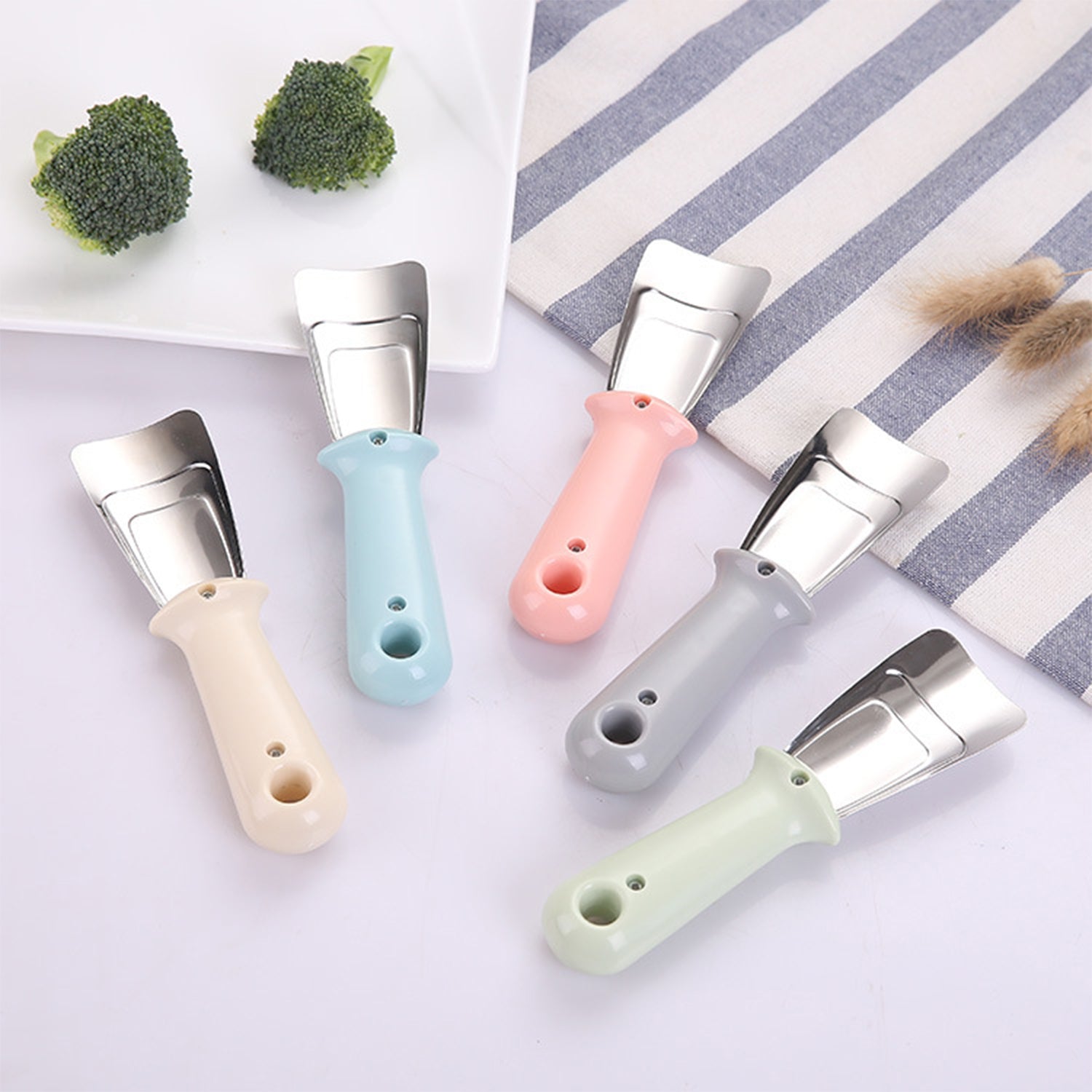 2pcs Stainless Steel Ice Shovels Efficient Freezer Frost Removal Tool for Scraping Refrigerators