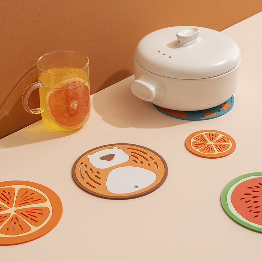 Silicone Trivets Mat, 3 Packs Multipurpose Non Slip Heat Resistant Pot Holder-Assorted