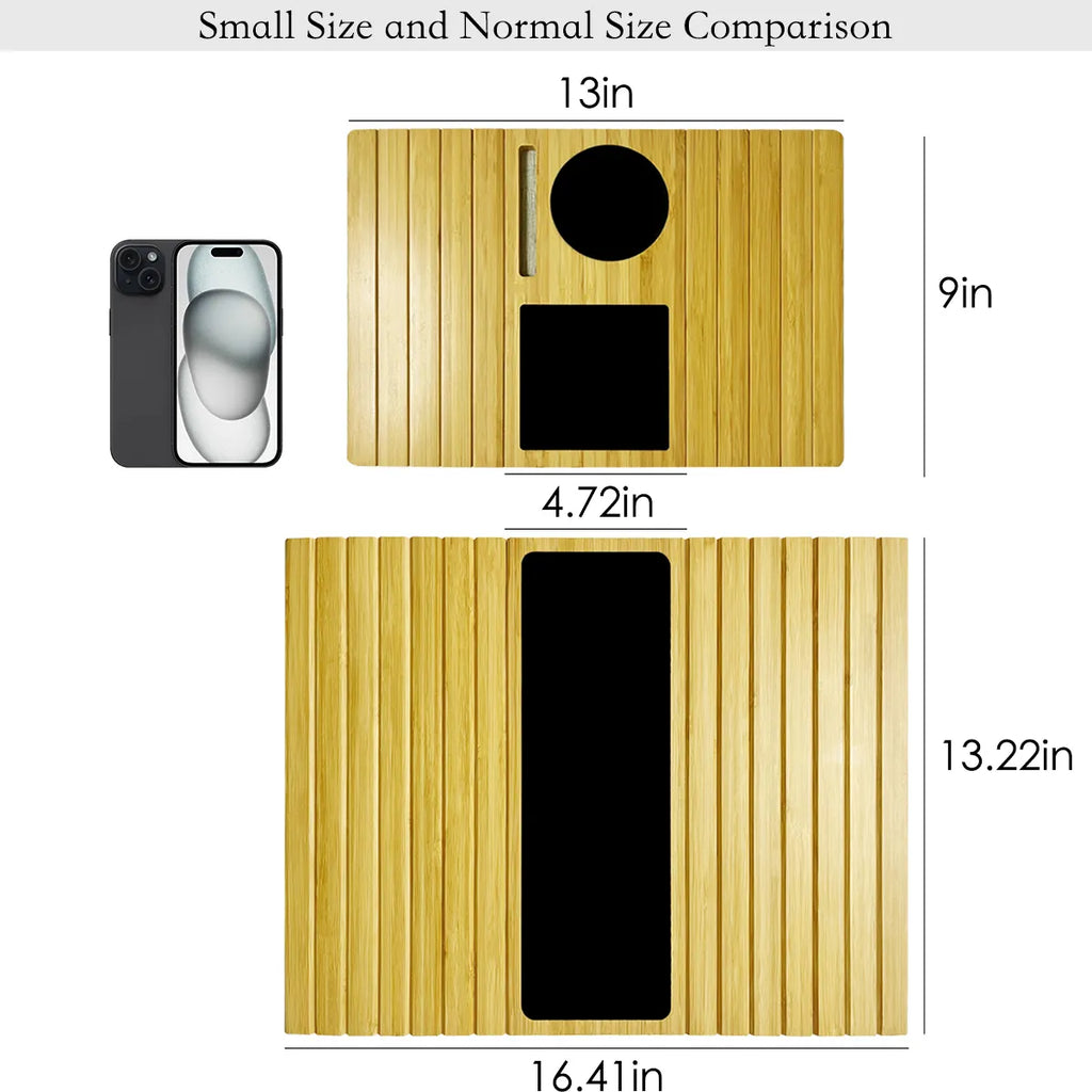 Mini Bamboo Couch Arm Table (Natural)