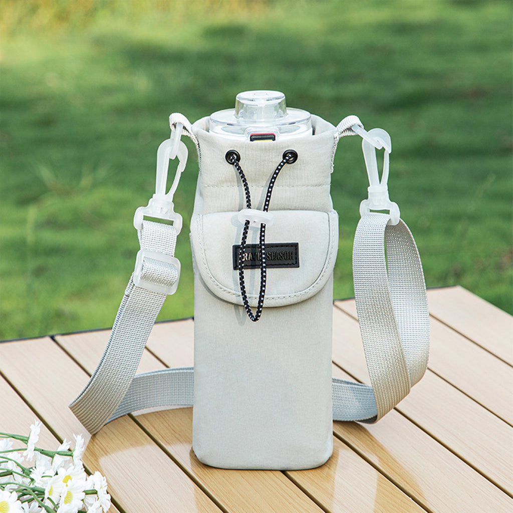 Water Bottle Carrier Bag with Phone Pocket for 30oz 40oz Tumbler with Handle Accessories Insulated Water Bottle Holder Pouch with Strap