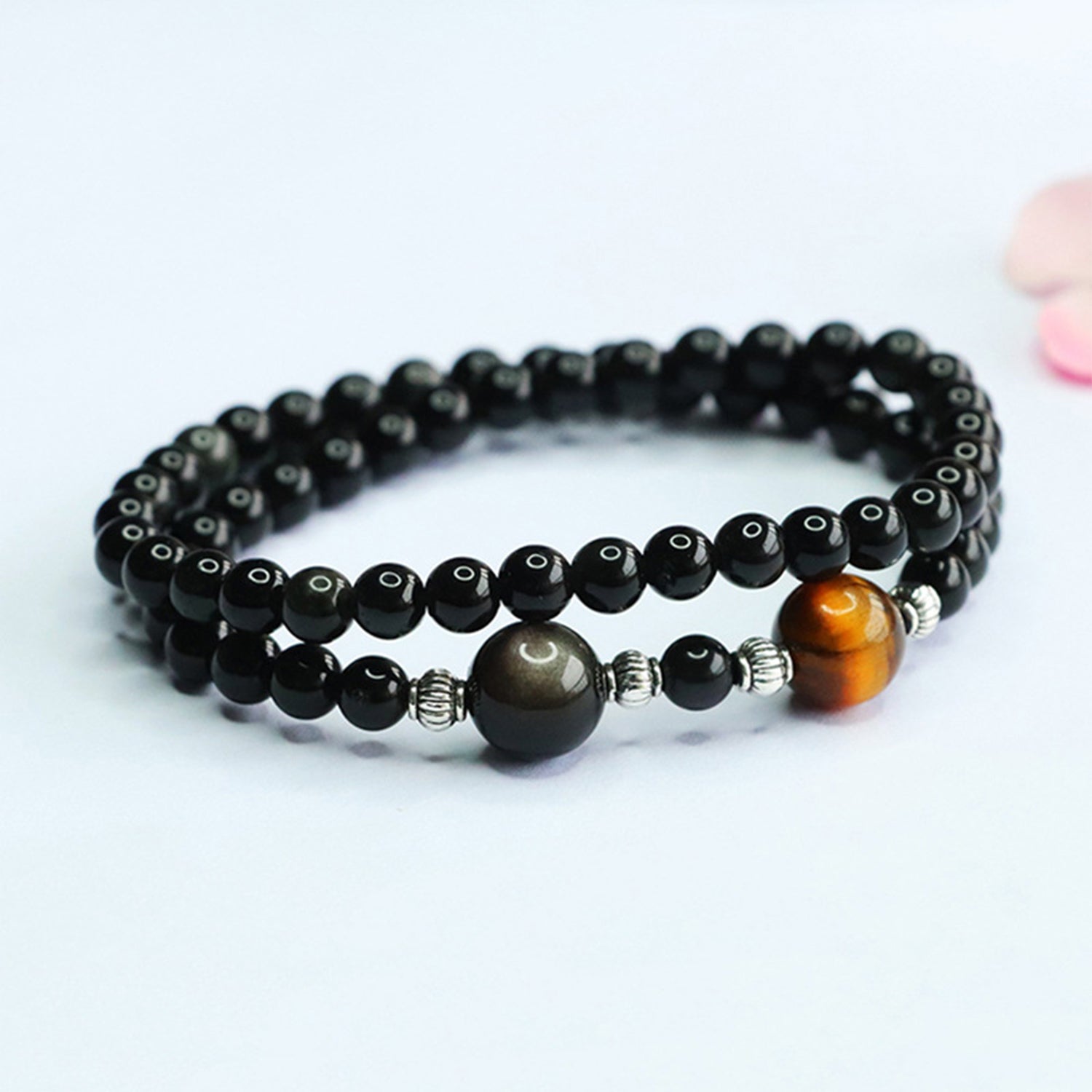 Bracelets for Men & Women - Handmade Stretchy Beaded Feng Shui Jewelry, Natural Stone Protection Gift Set