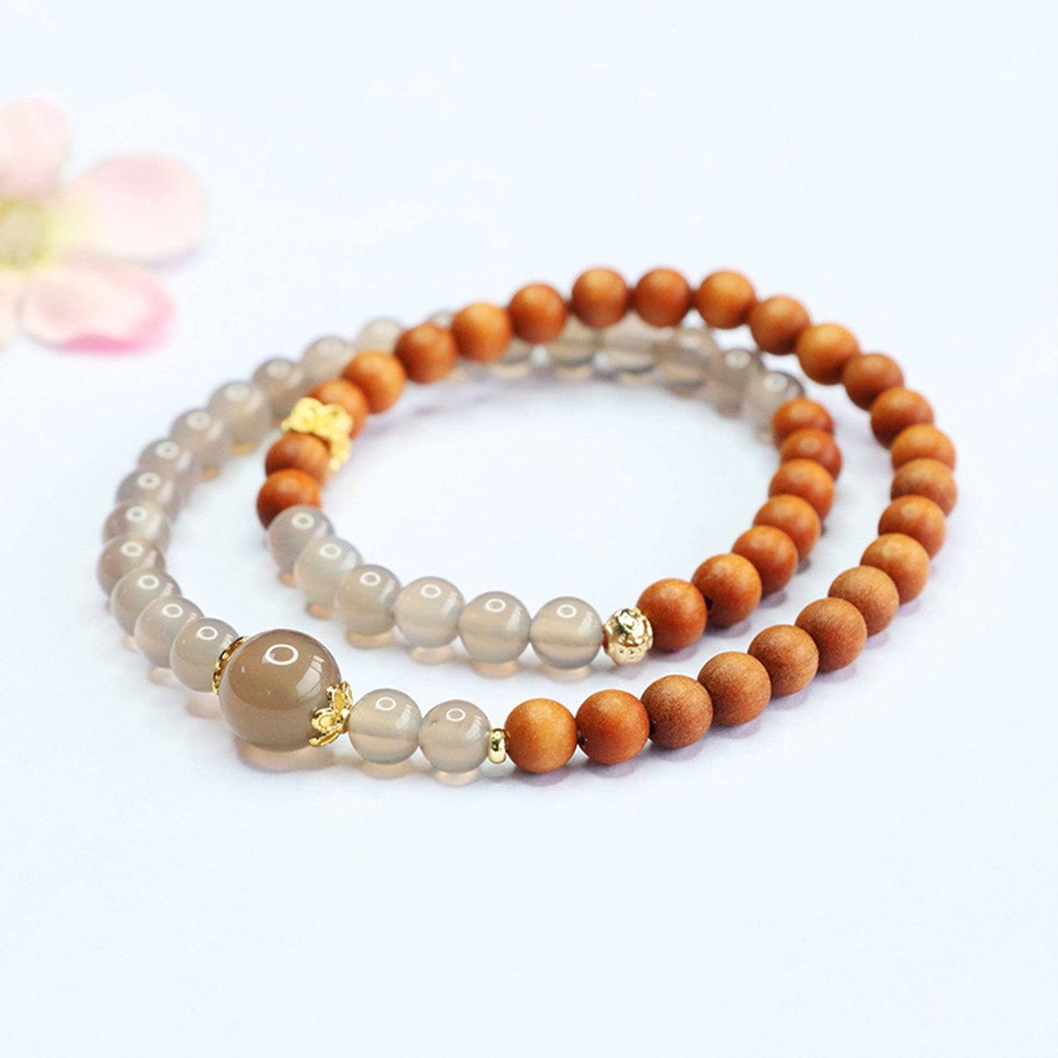 Bracelets for Men & Women - Handmade Stretchy Beaded Feng Shui Jewelry, Natural Stone Protection Gift Set