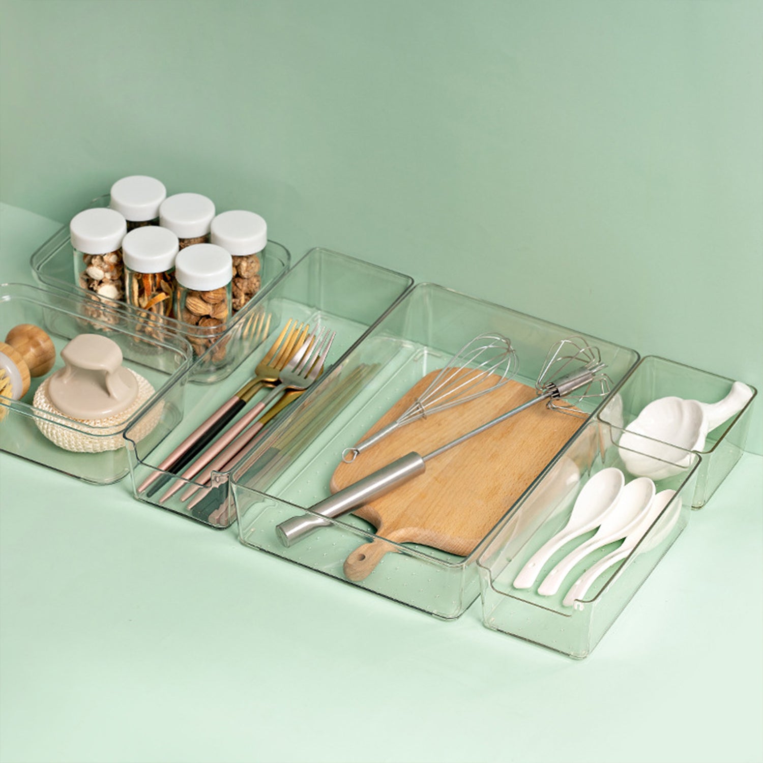 Clear Makeup Organizer with Drawer, Cosmetic Storage for Dresser Countertop and Bathroom Vanity