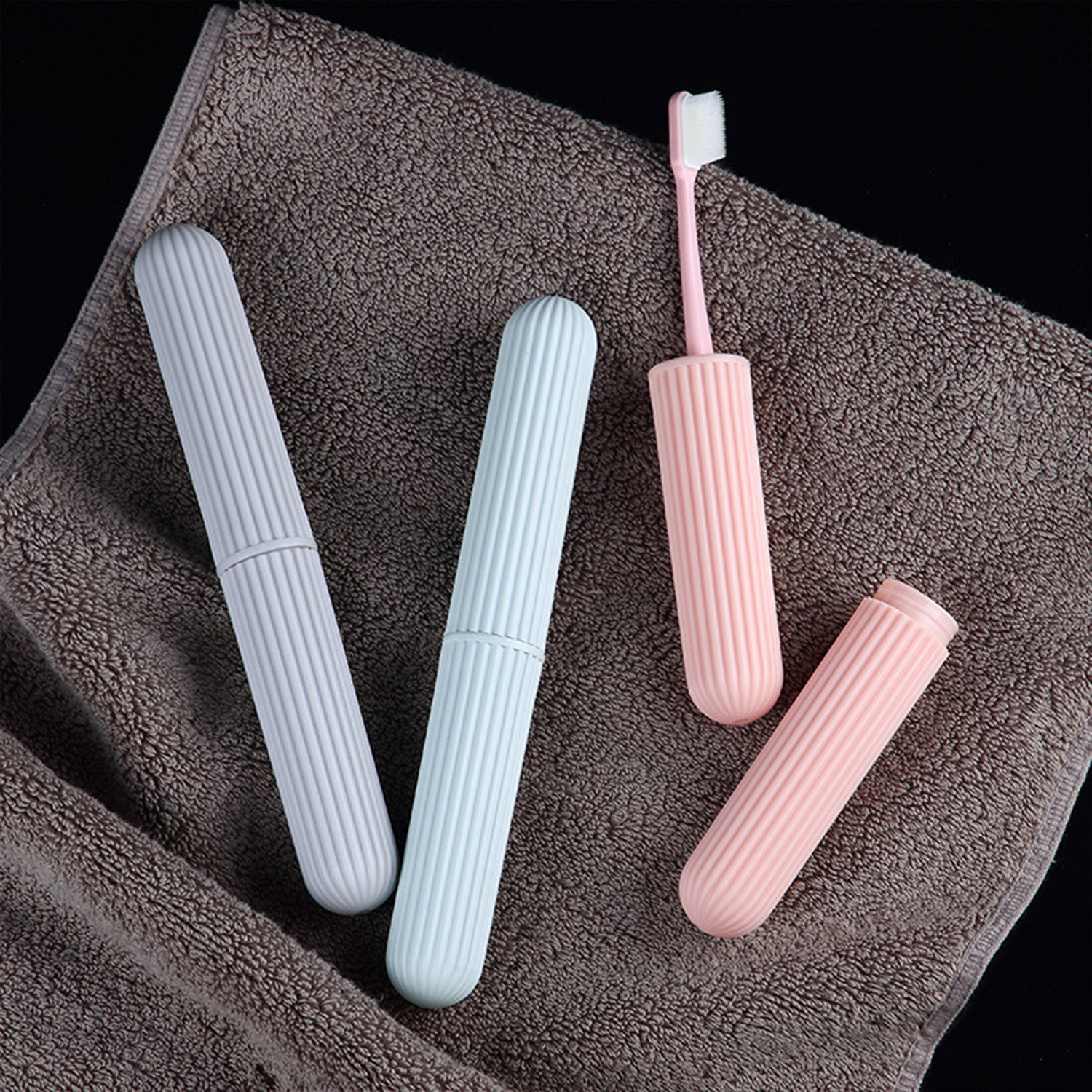 Travel Toothbrush Holder, Portable Toothbrush Cup Case Long 7.7 inch for Traveling, Camping, Business Trip and School