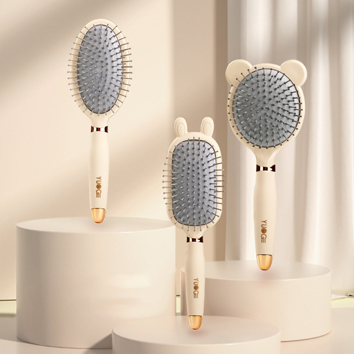 Hair Brush Boar Bristle Hairbrush for Thick Curly Thin Long Short Wet or Dry Hair Adds Shine and Makes Hair Smooth, Best Paddle Hair Brush for Men Women Kids