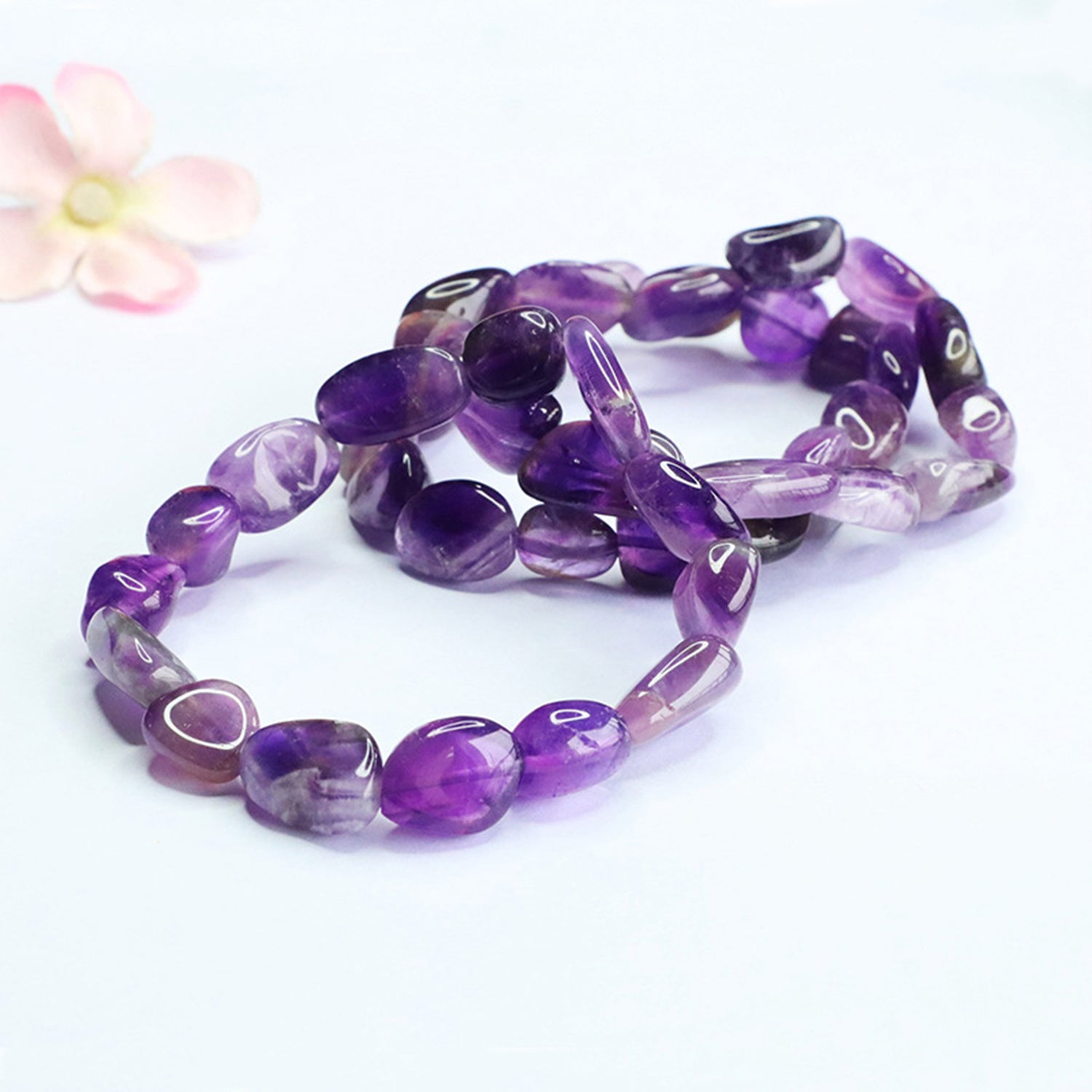 Bracelets for Men & Women - Handmade Stretchy Beaded Feng Shui Jewelry, Natural Stone Protection Gift Set