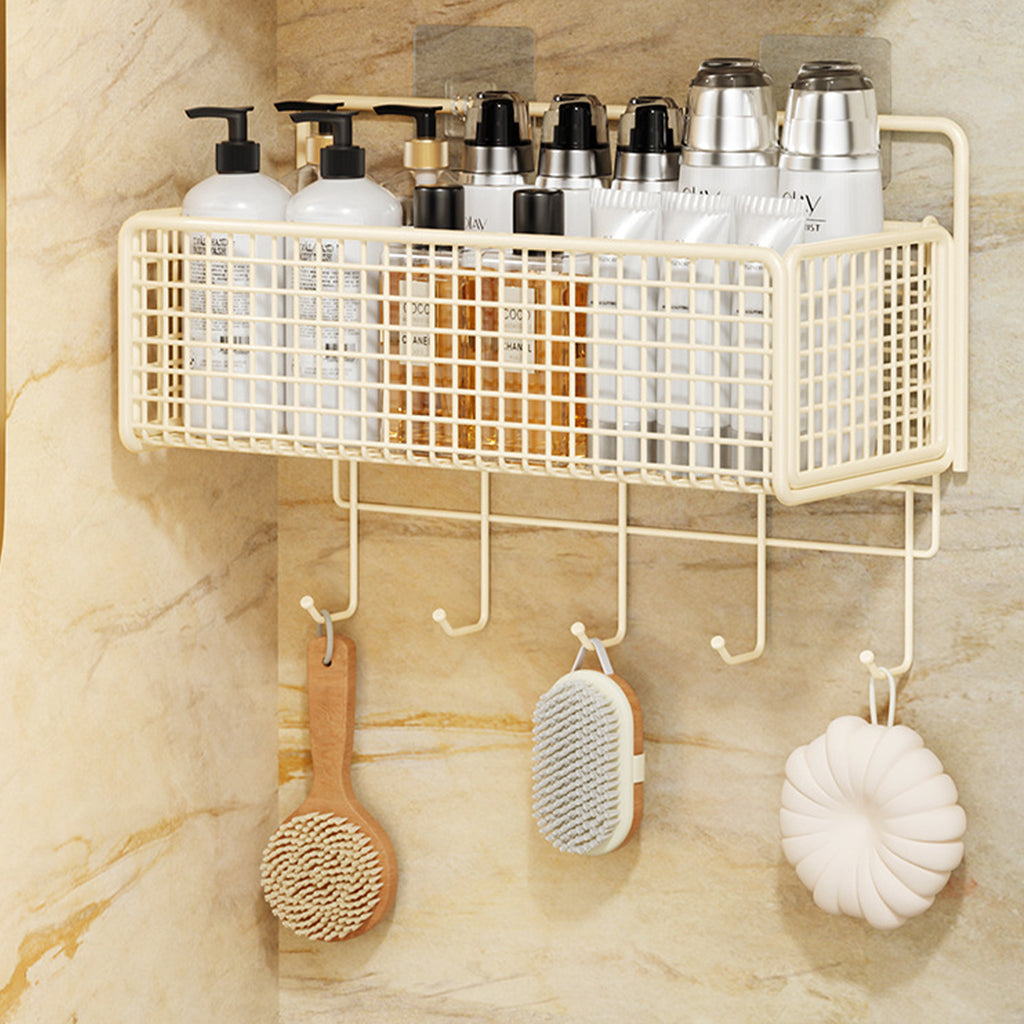 Small Metal Wire Storage Basket, Detachable Wood Base Storage Organizer Bin Basket for Kitchen Cabinets, Bathroom, Pantry, Garage