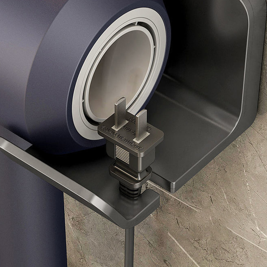 Hair Dryer Holder Wall Mounted with Self Adhesive, Stainless Steel Wall Mount Adhesive Rack Organizer for Hair Blow Dryer