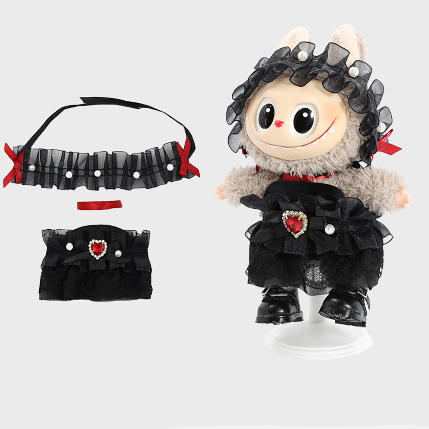 Handmade Doll Clothes - Compatible with 5.91-6.7inch (15-17cm) Dolls as Accessories Only, Premium Doll Overalls Outfit with Hat & Accessories, ropa para 17cm Doll