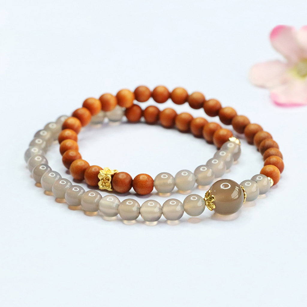 Bracelets for Men & Women - Handmade Stretchy Beaded Feng Shui Jewelry, Natural Stone Protection Gift Set