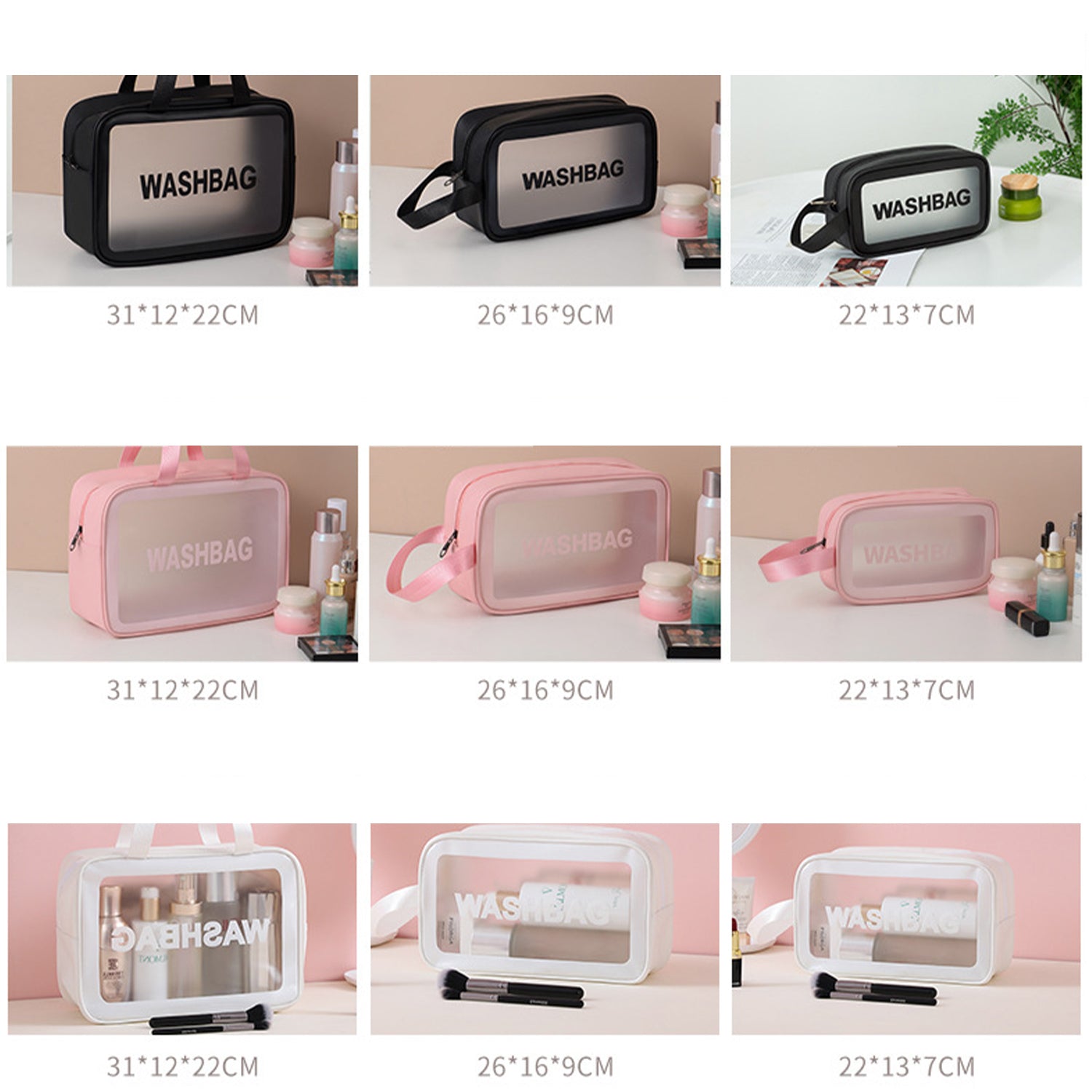 Makeup Bag Travel Cosmetic Bag Organizer Toiletry Bag Make Up Bags with Compartments for Women Girls