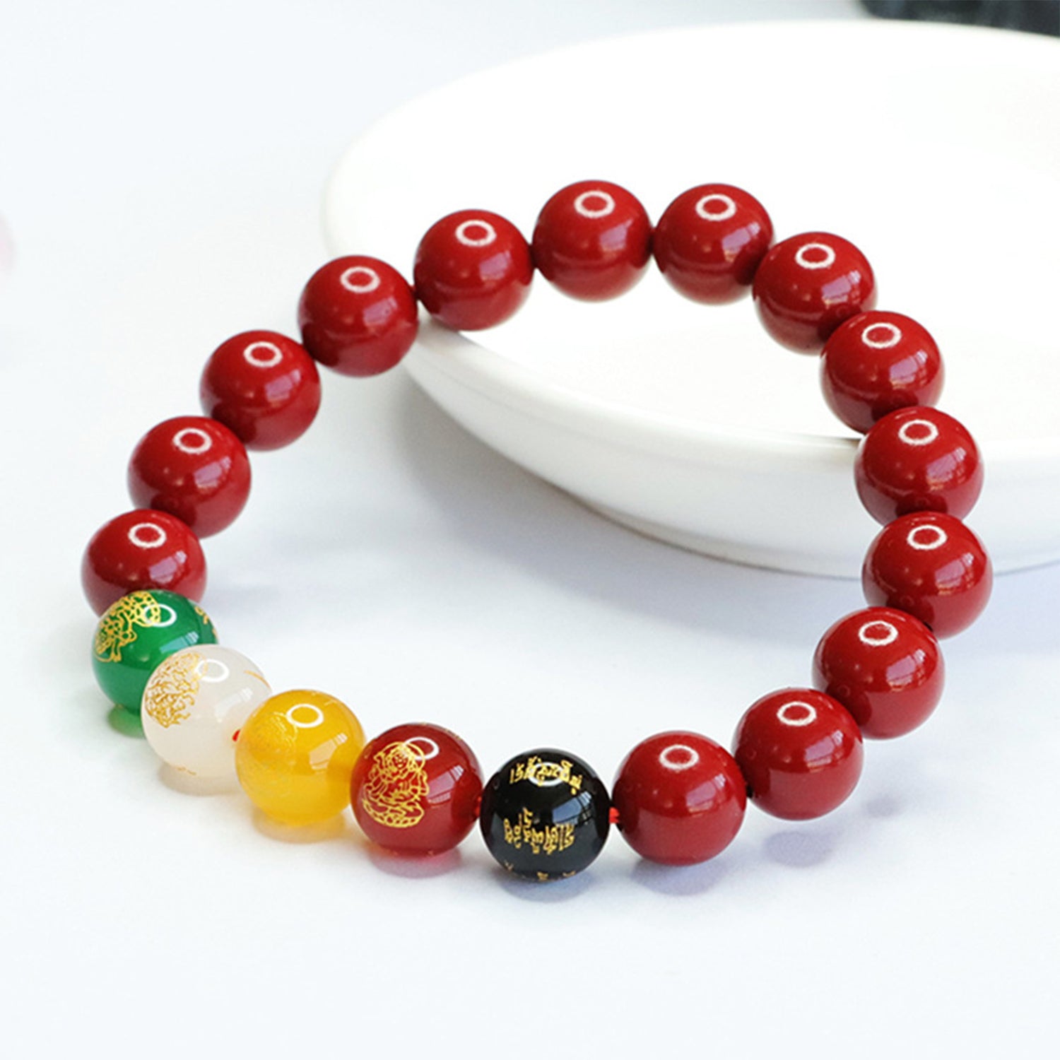 Bracelets for Men & Women - Handmade Stretchy Beaded Feng Shui Jewelry, Natural Stone Protection Gift Set