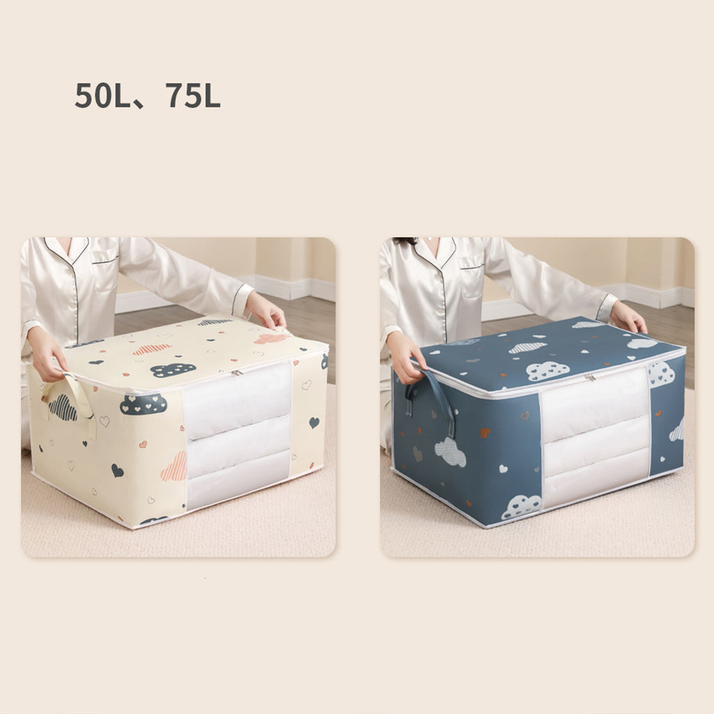 Quilt Blanket Storage Bag|Blanket Organizer|Comforter Storage for Clothes, Quilts, Bedding