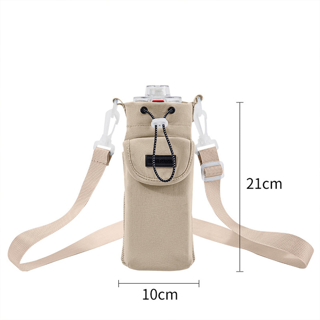 Water Bottle Carrier Bag with Phone Pocket for 30oz 40oz Tumbler with Handle Accessories Insulated Water Bottle Holder Pouch with Strap