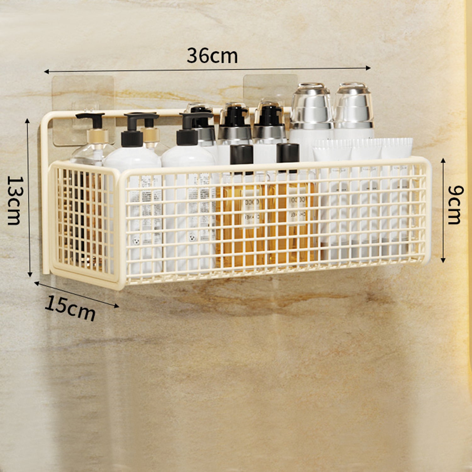 Small Metal Wire Storage Basket, Detachable Wood Base Storage Organizer Bin Basket for Kitchen Cabinets, Bathroom, Pantry, Garage