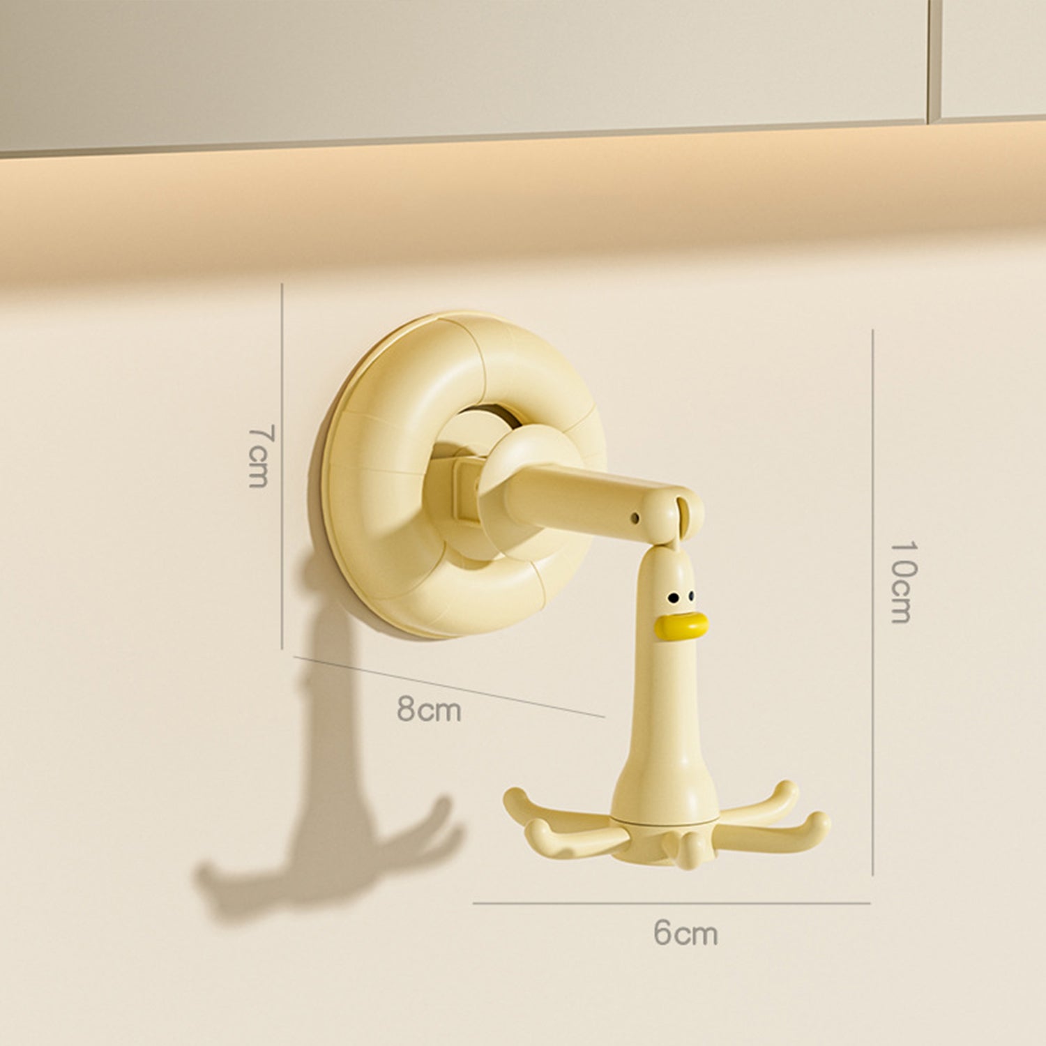 Suction Cup Hooks 4 Pack, Clear Medium Suction Cups, No Trace, Reusable & Removable, Stainless Steel Hooks