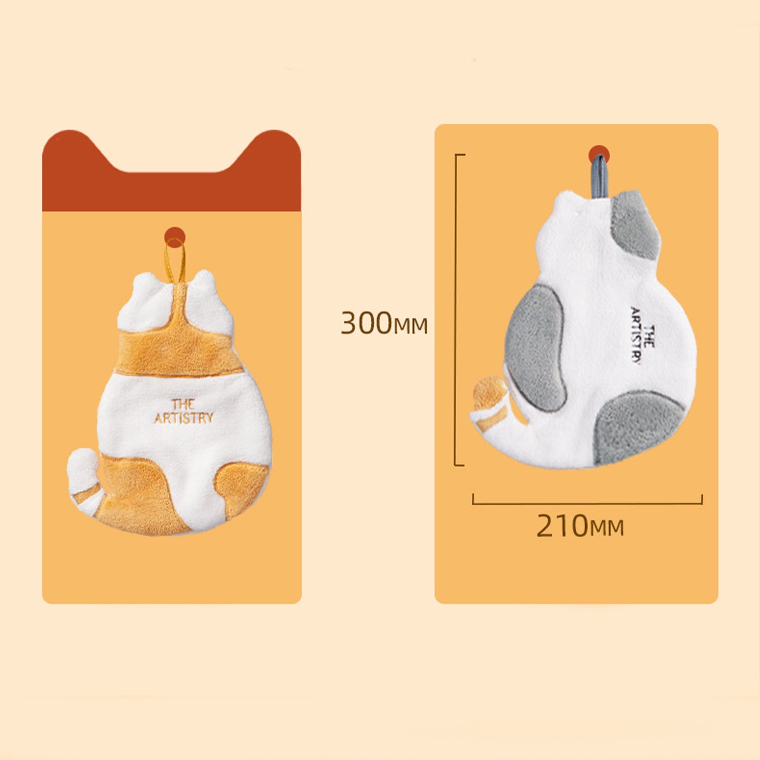 Hand Towel, Hanging Hand Towels for Kitchen with Loop,Bathroom Hand Towels Hanging, Absorbent Microfiber Hand Drying Puff