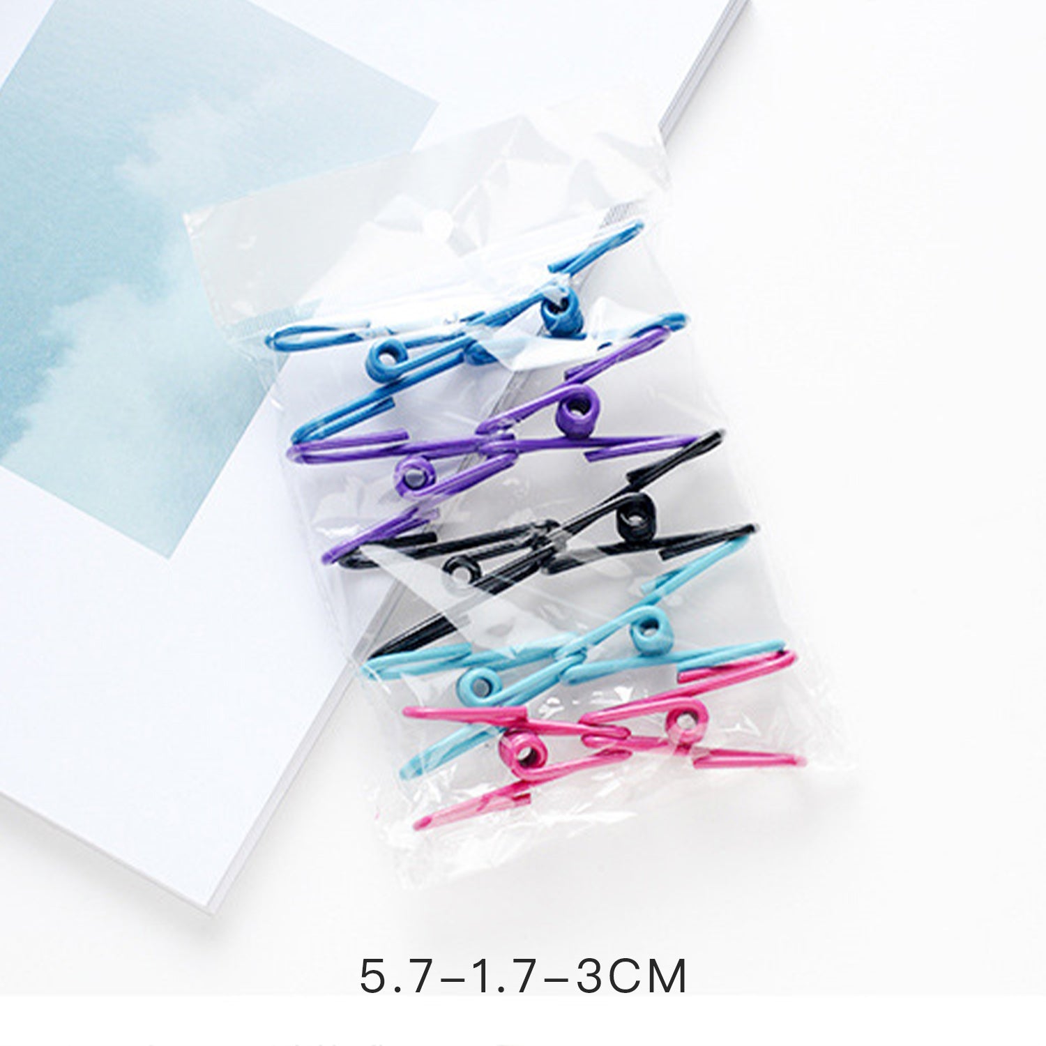 30 Pcs 2 Inch 10 Different Random Colors Chip Clips, PVC Coating High Elasticity Strength Clothes Pins, Food Clips and Bag Clips