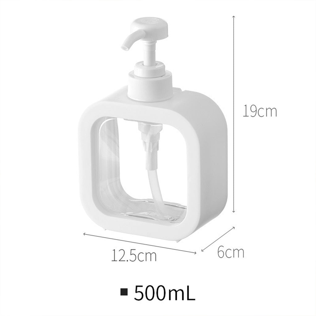 Clear Plastic Pump Bottle Dispenser, Refillable Empty Bottle Container with Pump for Essential Oil Soap Lotion Shampoo, 2 Pcs