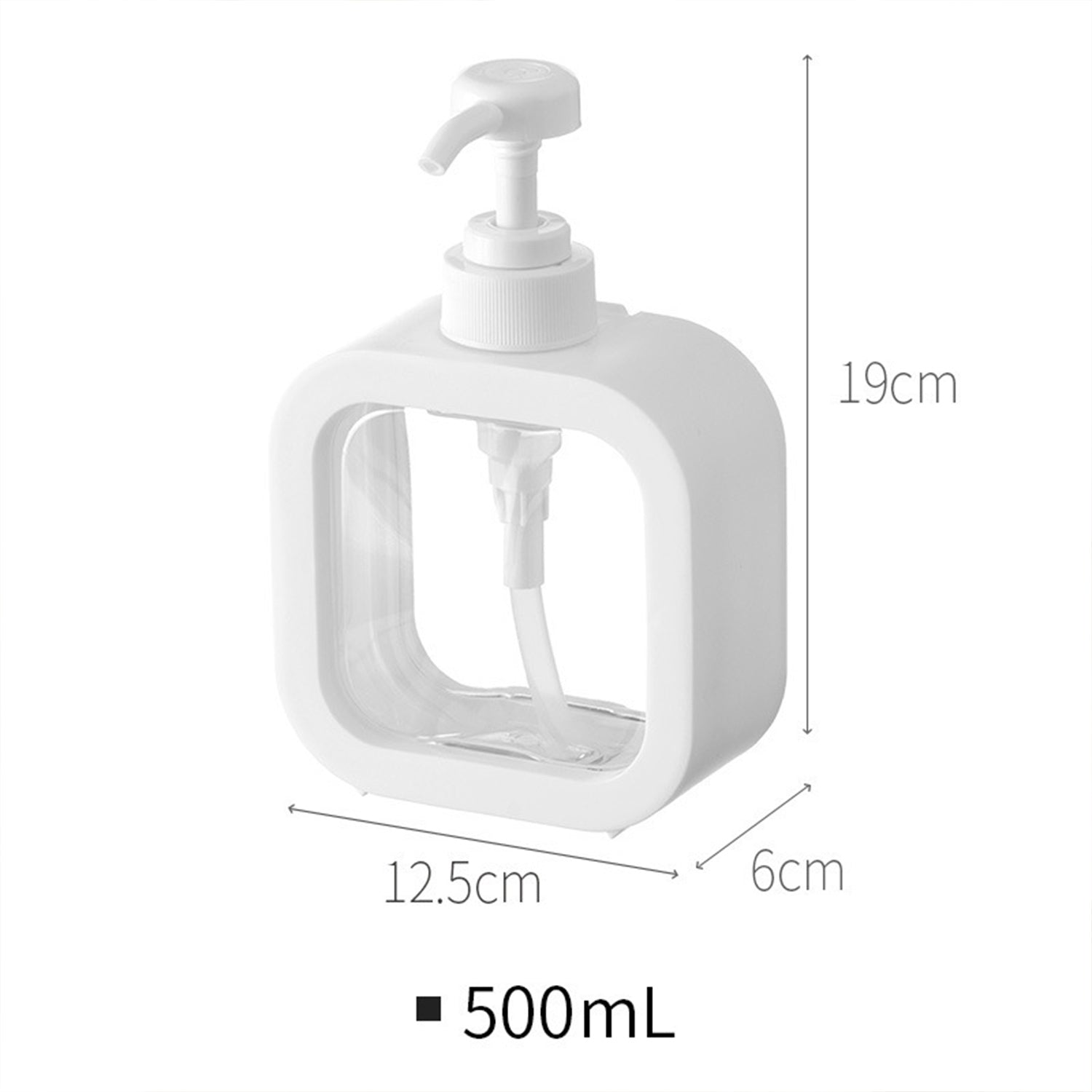 Clear Plastic Pump Bottle Dispenser, Refillable Empty Bottle Container with Pump for Essential Oil Soap Lotion Shampoo, 2 Pcs
