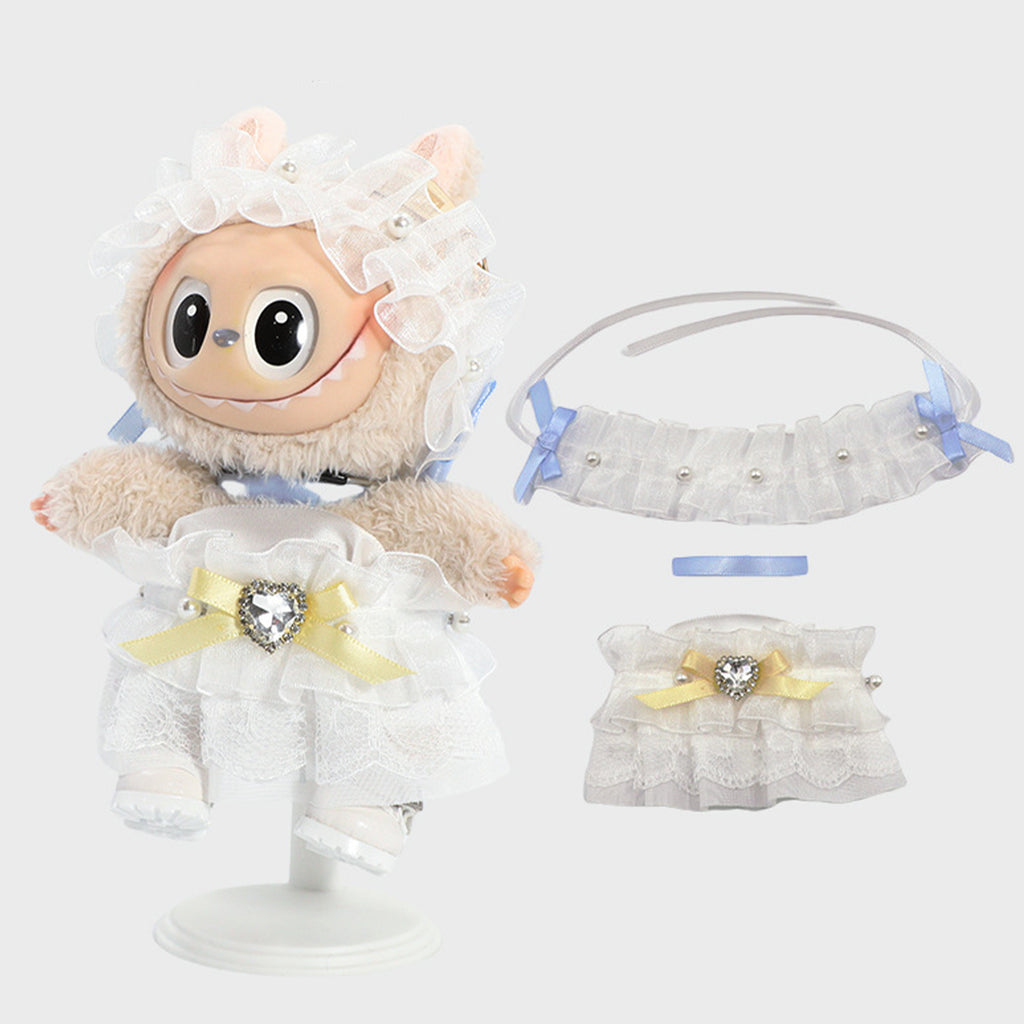 Handmade Doll Clothes - Compatible with 5.91-6.7inch (15-17cm) Dolls as Accessories Only, Premium Doll Overalls Outfit with Hat & Accessories, ropa para 17cm Doll