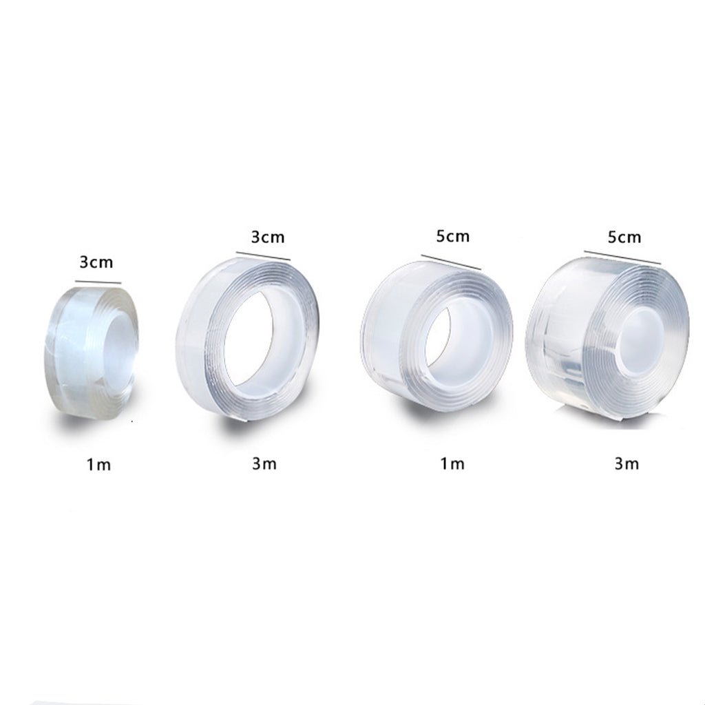 Double Sided Tape Heavy Duty, Nano Double Sided Adhesive Tape, Clear Mounting Tape Picture Hanging Adhesive Strips (9.85FT)