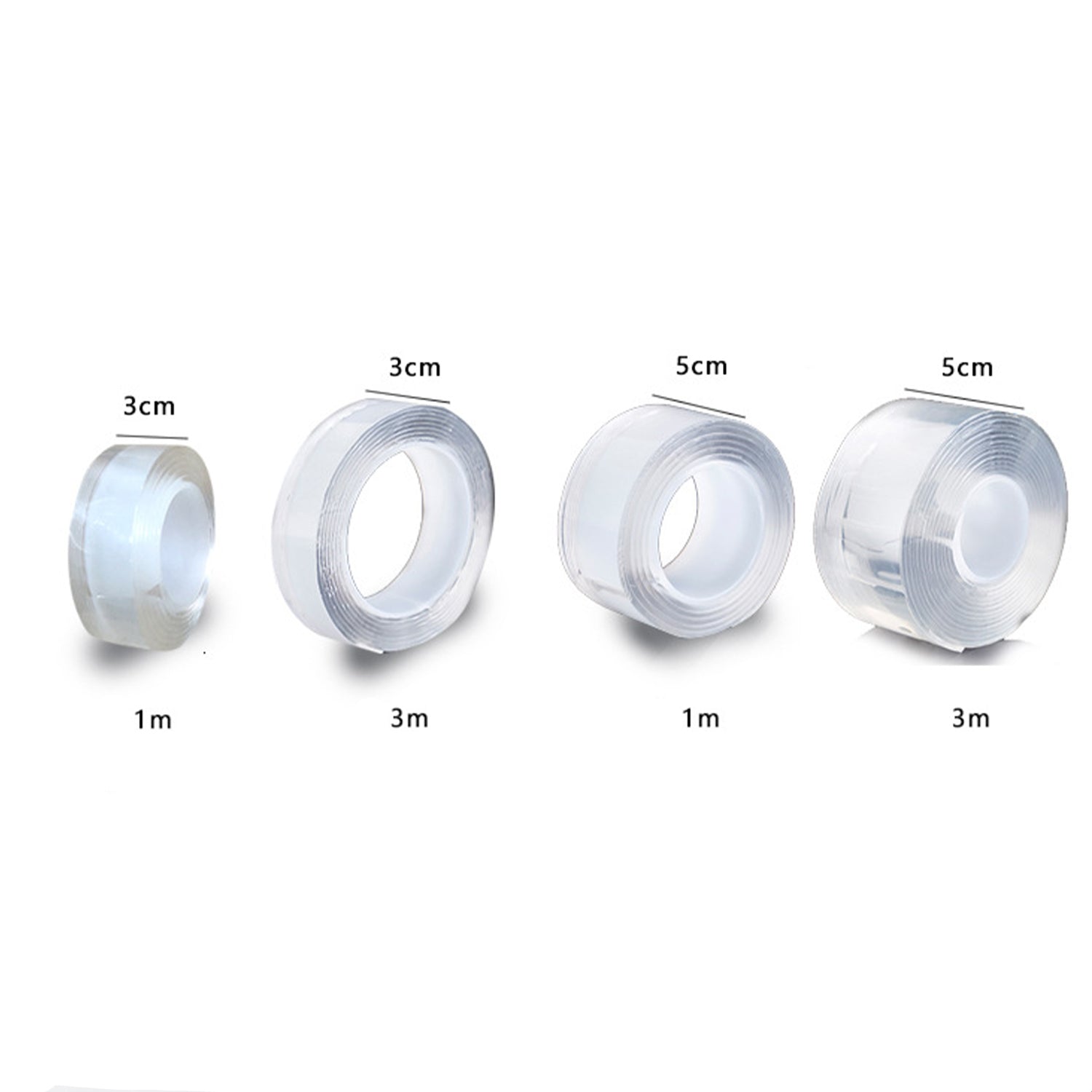 Double Sided Tape Heavy Duty, Nano Double Sided Adhesive Tape, Clear Mounting Tape Picture Hanging Adhesive Strips (9.85FT)