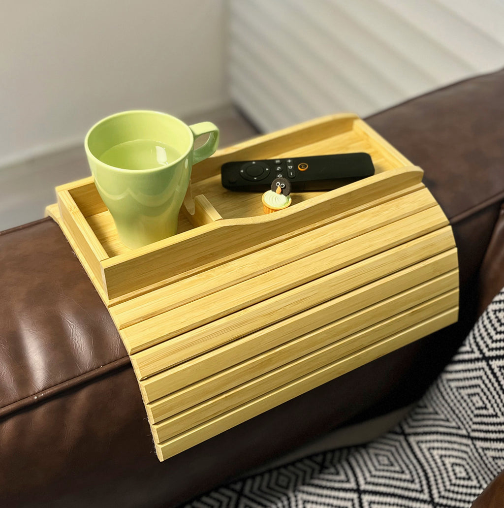 Bamboo Couch Cup Holder (Black)
