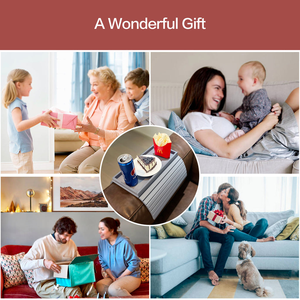 Bamboo Sofa Arm Table (Grey)