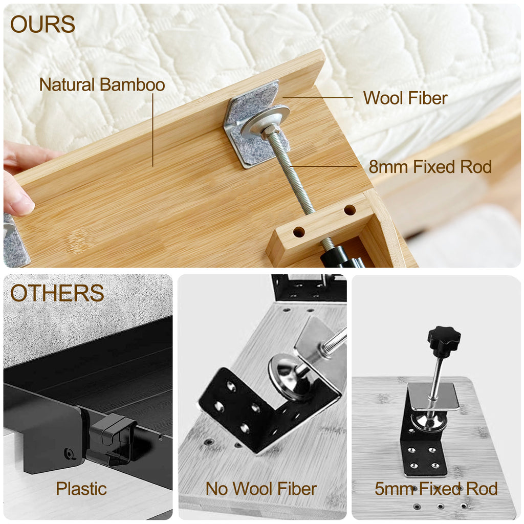 Bamboo Bedside Shelf Tray