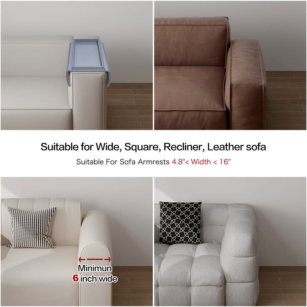 Bamboo Sofa Arm Table (Grey)