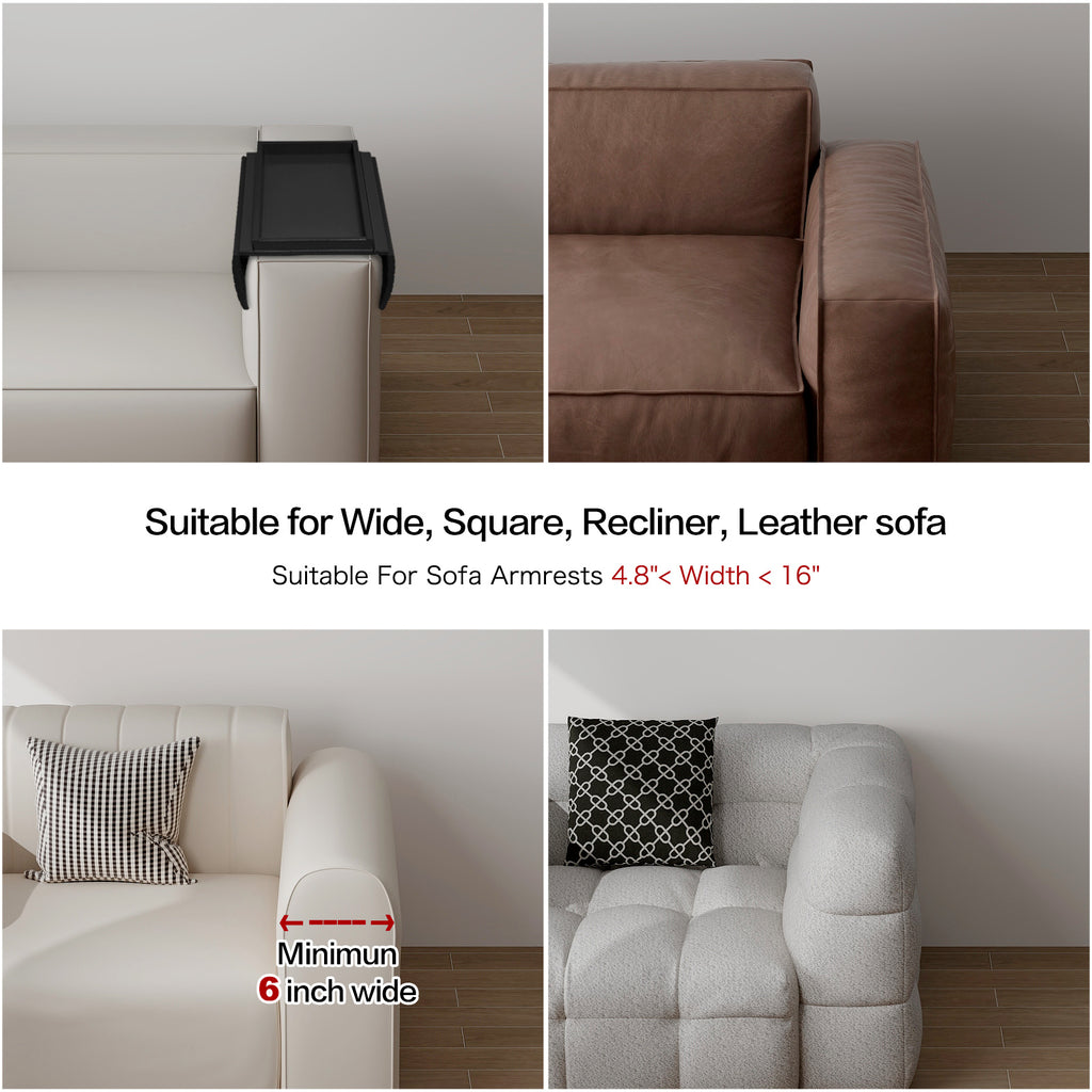 Bamboo Sofa Arm Table (Grey)