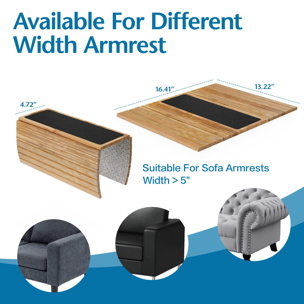 Bamboo Couch Arm Tray (Natural)