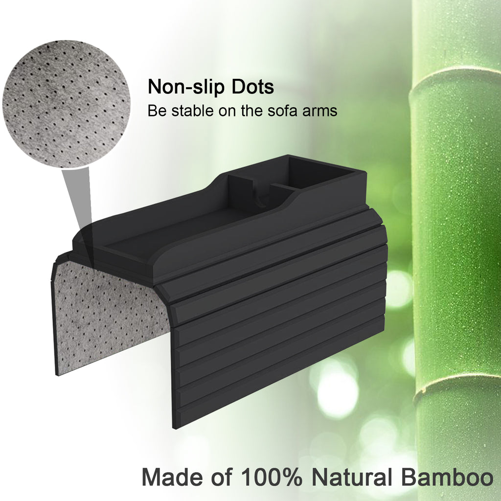 Bamboo Couch Cup Holder (Black)